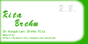 rita brehm business card